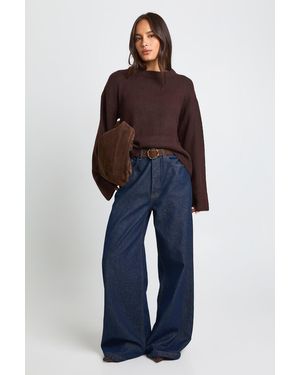 Boohoo Super Soft Crew Knitted Sweater - Blue