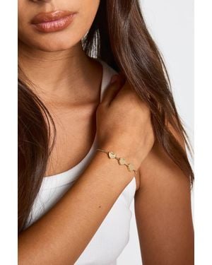 Boohoo Heart Detail Toggle Bracelet - Brown