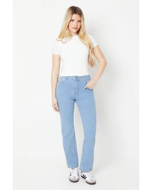 Dorothy Perkins High Rise Comfort Stretch Straight Leg Jean - Blue