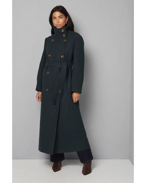 Wallis Funnel Neck Coat - Gray