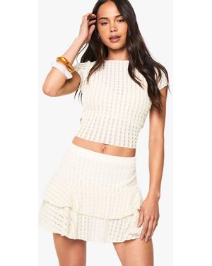 Boohoo Textured Cap Sleeve Baby T-Shirt - White