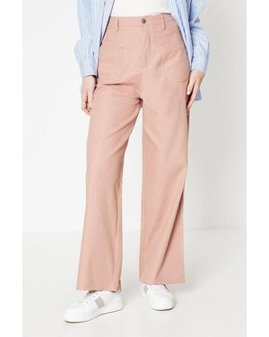 Dorothy Perkins Pocket Front Straight Leg Trouser - Pink
