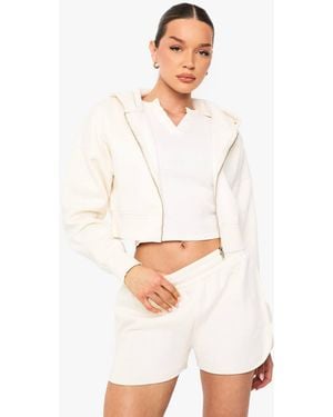Boohoo Runner Sweat Short - White
