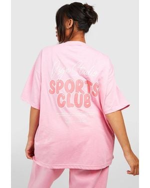 DSGN Studio Plus Dsgn Studio Sport Oversizwed T-shirt - Pink