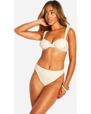 Boohoo Mix & Match High Waist Bikini Brief - Orange