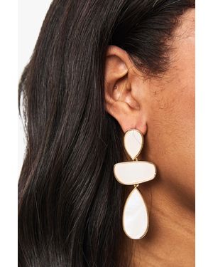 Boohoo Statement Abstract Pearl Drop Earrings - Negro