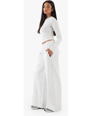 Boohoo Straight Leg Jogger - White