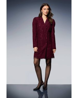 Dorothy Perkins Lace Blazer Dress - Red