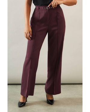 Wallis Petite Wide Leg Pants - Purple