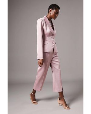 Coast Split Front Crop Trouser - Pink