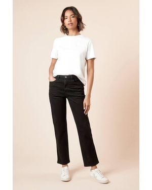 Dorothy Perkins High Rise Straight Leg Jean - Natural