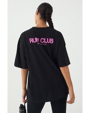 DSGN Studio Sport Run Club Oversized T-Shirt - Blue