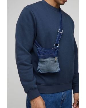Boohoo Bolso Cruzado Vaquero - Azul