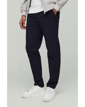 Technic Tapered Fit Al Stretch Smart Pants - Blue