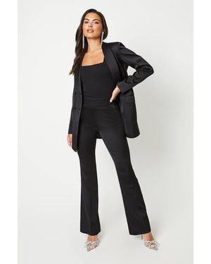 Coast Premium Slim Leg Flare Trouser - Black