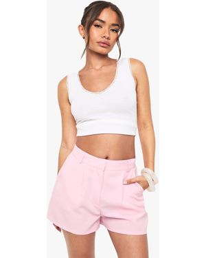 Boohoo Woven Tailored Short - Pink