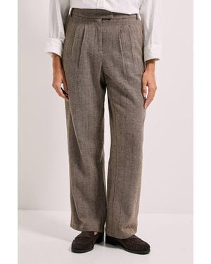 Dorothy Perkins Straight Leg Trouser - Gray