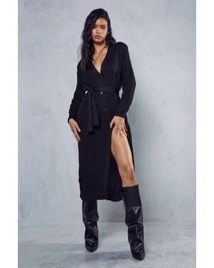 MissPap Knitted Maxi Dress - Blue