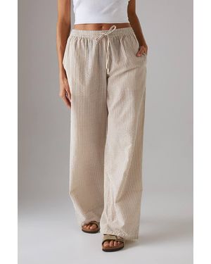 Warehouse Seersucker Stripe Elasticated Pajama Pants - Multicolor