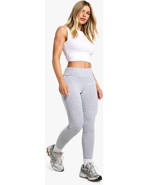 Boohoo Stripe Side Highwaisted Legging - Gray