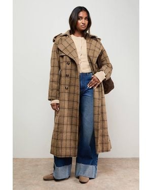 Oasis Flannel Relaxed Coat - Natural