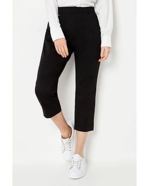 Wallis Petite Side Zip Stretch Crop Pants - Black
