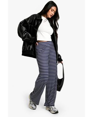 Boohoo Striped Supersoft Pants - Black