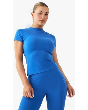 Boohoo Ultra Sculpt Short Sleeve Top - Blue