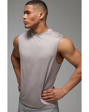BoohooMAN Man Active Lightweight Essentials Gym vesttop - Grau
