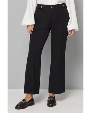 Wallis Petite Smart Bootcut Leg Pants - Black