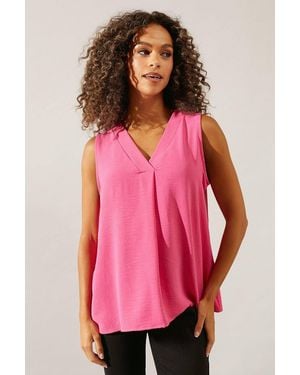 Wallis Sleeveless Overhead Top - Pink