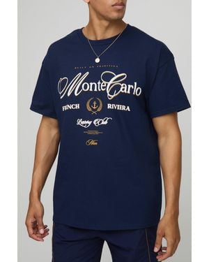Boohoo Oversized Monte Carlo Cigar Club T-Shirt in White