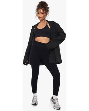 Boohoo Seamless Contour Rib Legging - Black