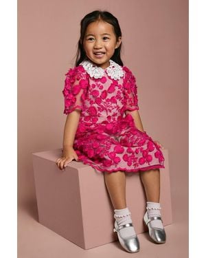 Coast Children's Lace Collared Dress - Pink