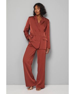 Wallis Relaxed Soft Flare Trouser - Red