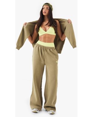 DSGN Studio Run Club Printed Straight Leg Jogger - Natural