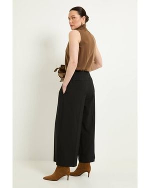 Wallis Culotte Side Seam Trouser - Black