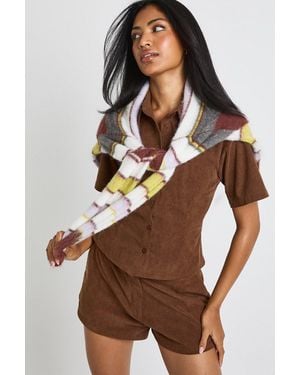 Boohoo Cord Mini Short - Brown