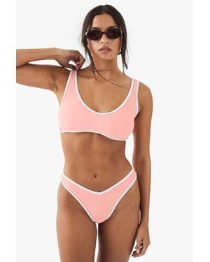 DSGN Studio Sports Scoop Neck Bikini Top - Orange