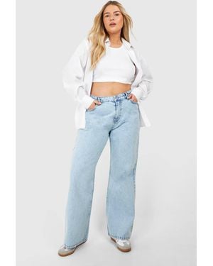 Boohoo Plus Boyfriend Jean - Blue