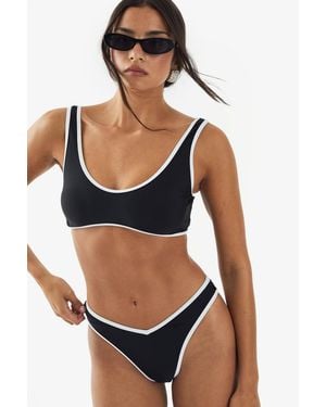 DSGN Studio Sports Scoop Neck Bikini Top - Black