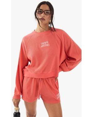 DSGN Studio Embroidered Waffle Sweatshirt