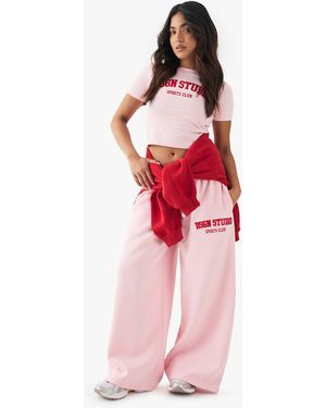 DSGN Studio Petite Straight Leg Jogger - Red