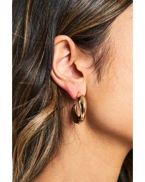 Boohoo Abstract Twist Hoop Earrings - Negro