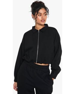 Boohoo Collared Bomber Jacket - Blue