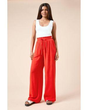 Dorothy Perkins Petite Tie Waist Woven Pants - Red