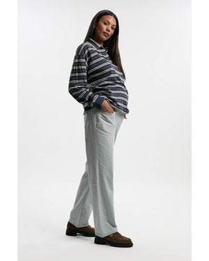 Boohoo Maternity Over The Bump Boyfriend Jeans - Blue