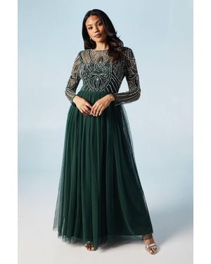 3 4 length sleeve long dresses Long 3/4 Sleeve Mother of the Bride Lace Dress