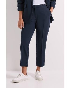 Dorothy Perkins Petite Ankle Grazer Trouser - Blue