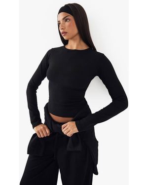DSGN Studio Embroidered Long Sleeve Top - Blue
